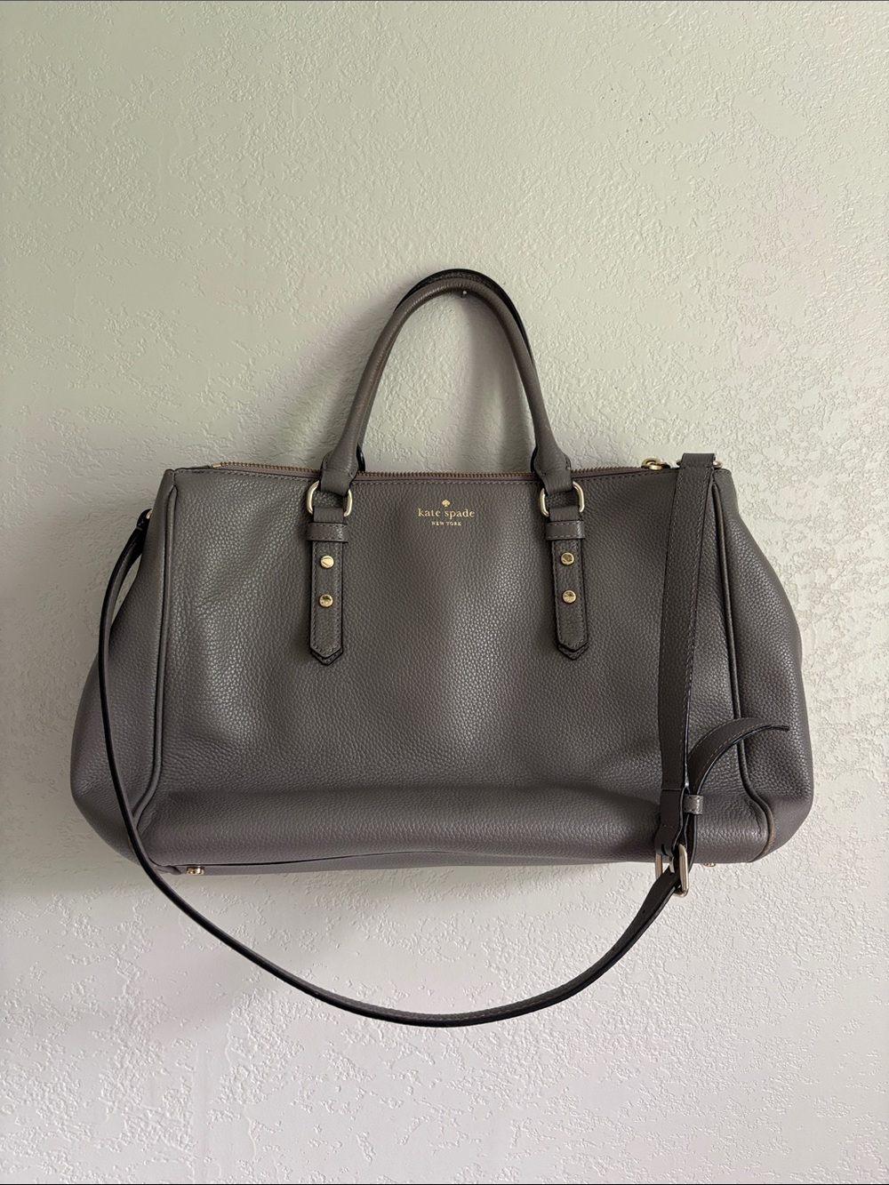 Kate Spade Mulberry Street Leighann Large Pebbled Leather Satchel